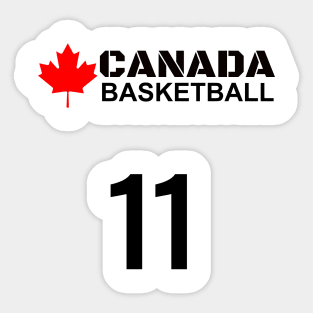 Canada Basketball Number 11 Design Gift Idea Sticker